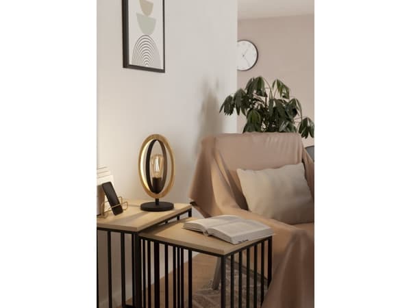 Eglo Basildon - Skrivebordslampe - 1 sokkel - E27 - svart, brun