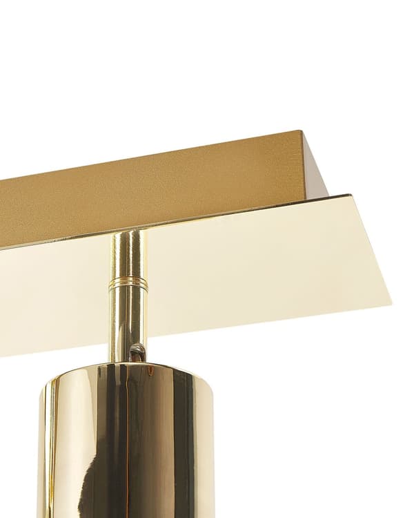 Loftslampe Guld blank Metal 70x17 cm 4 cylinder lys skærme Justerbare Moderne industrielt design dekorationstilbehør
