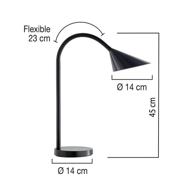 Lampa UNILUX Sol LED svart