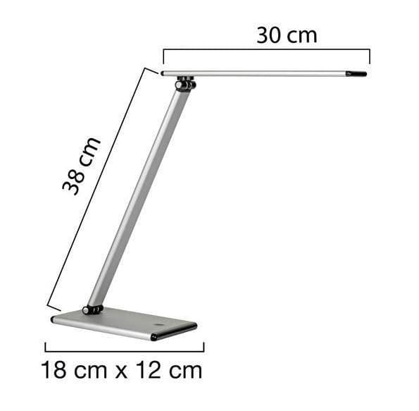 Lampa UNILUX Terra LED metal grå Svart, Metallisk