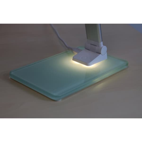 Bordslampa UNILUX Popy Led silver/vit