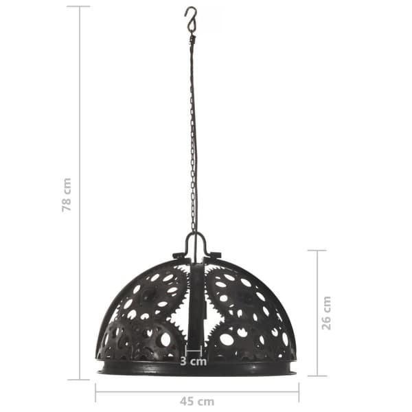 vidaXL industriel loftlampe med kæde og hjul 45 cm E27