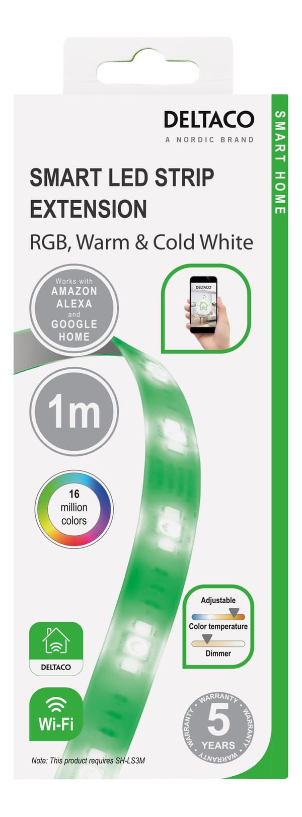 SH LED strip extension, fits SH-LS3M, 1m RGB 2700K-6500K