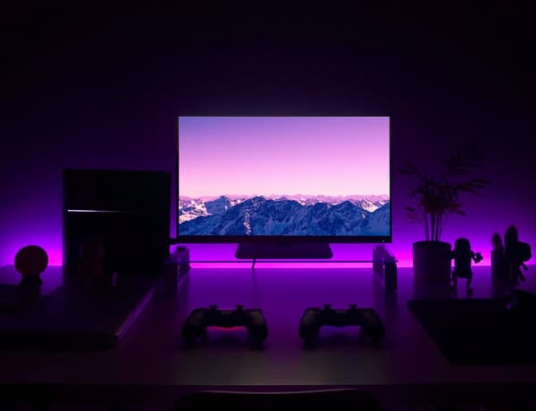 LED strip 2x50cm 4 modes 12 colors 16xRGB remote control
