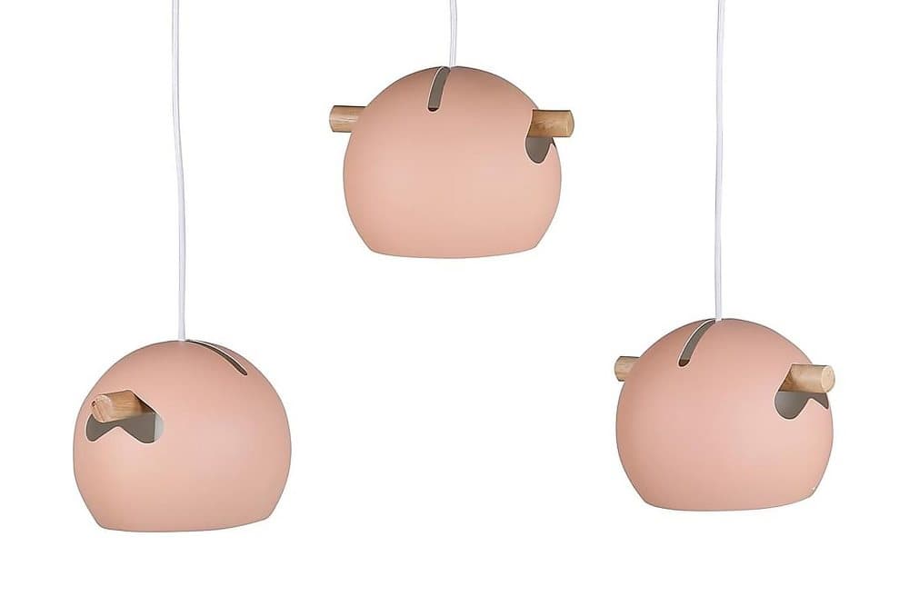 ANESTREA Pendellampa Dimbar LED Rosa Mellan