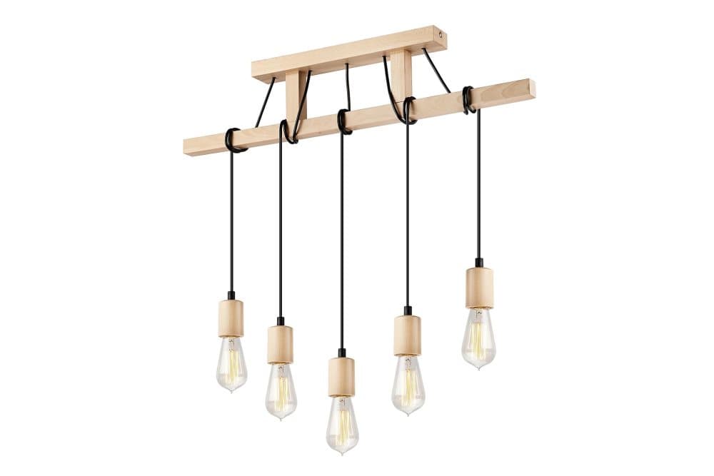 MILA Taklampa 5L Svart/Natur