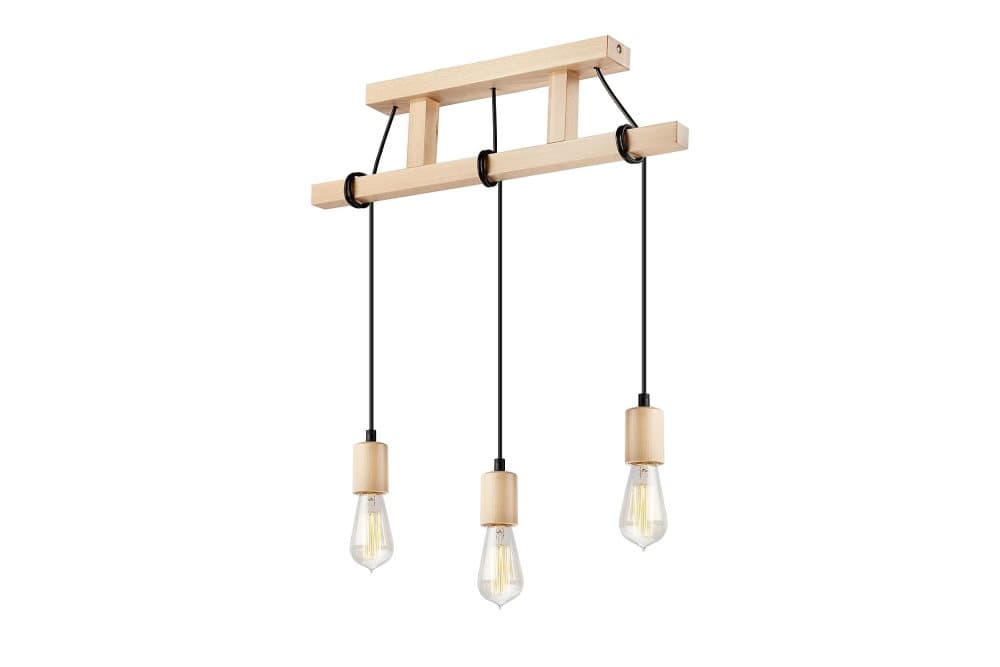 MILA Taklampa 3L Svart/Natur