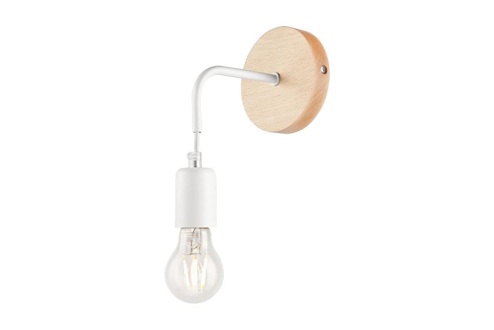 ORLIN Vägglampa Vit/Natur