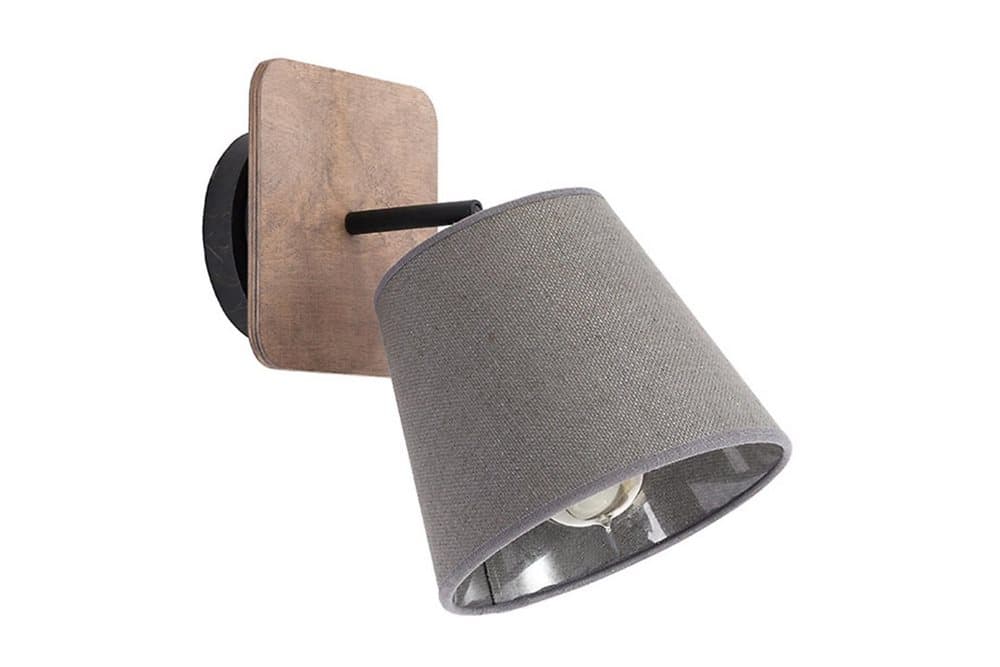 BINAZZER Vägglampa 18x18 cm Brun/Grå