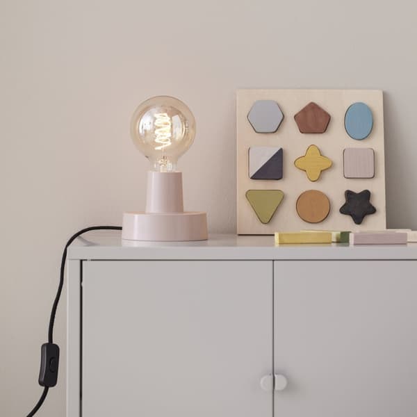 Bord/Vägglampa i Metall Ljusrosa - Kids Concept