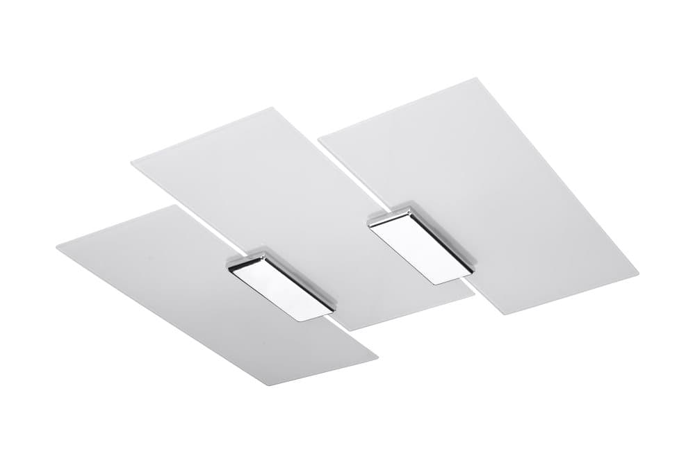 FABIANO Plafond Krom/Vit
