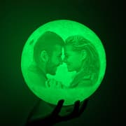 Anpassad foto månlampa Personliga barn fruar gåvor nattljus USB-laddning kran kontroll 2/3 färger Lunar LightCustomized 2 COLORS 15CM