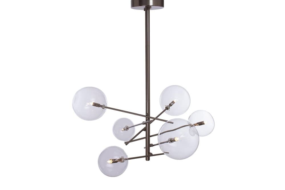 SPHERE Taklampa 6 Ljus Silver