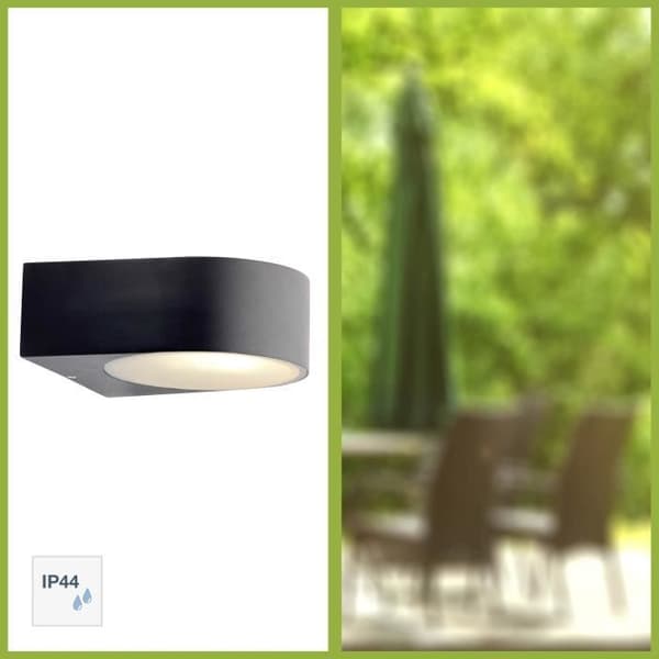 Utomhusvägglampa TYLER Svart lampa E27 max 60 W - Strålande