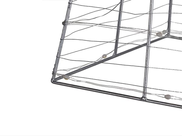 Udendørs LED-dekoration Sølvmetal Jern Juletræ Stue Pynt Bordpynt Boligindretning med Lys Udendørs Terrasse Have Inspiration