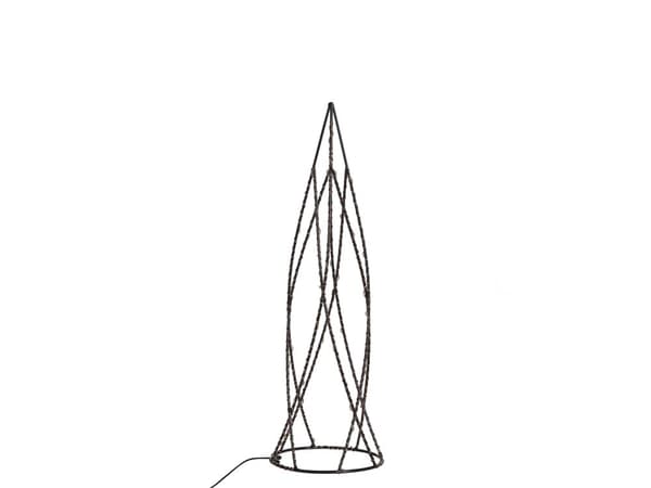 Sæt med 2 Figurer Sort 52 x 13 cm Ramme med LED Lys Juletræsform Moderne Minimalistisk Skandinavisk Design