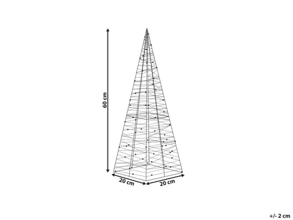Utomhus LED-dekoration Silver Metall Julgran Säsongens Heminredning med ljus