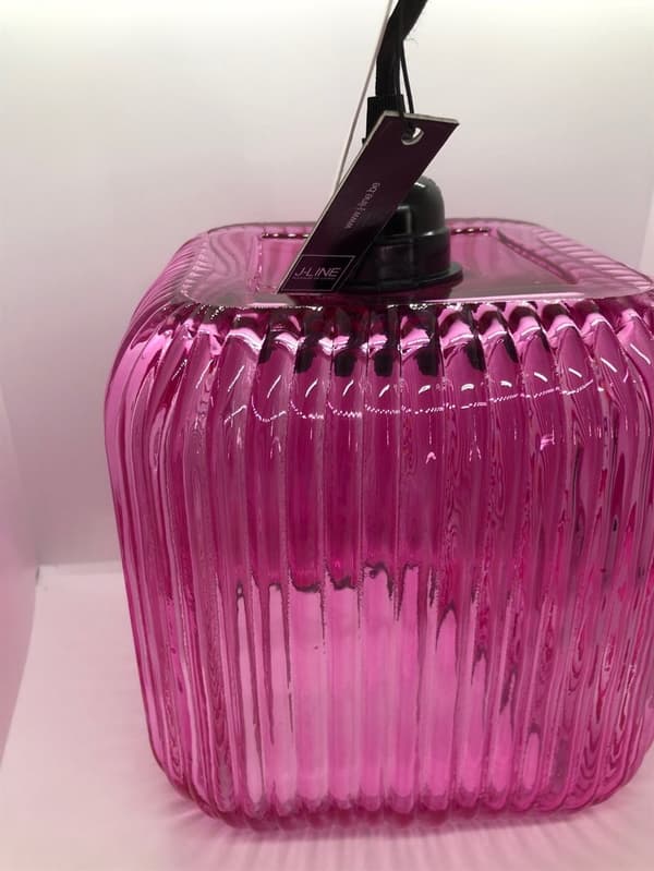 Rillet glas lampe - Nedsat