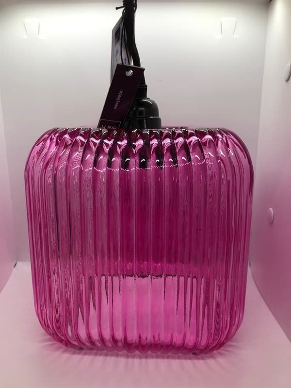 Rillet glas lampe - Nedsat