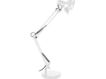 DEON, skrivebordslampe, 60W, E27, høy, stål, hvit, DL-2/W