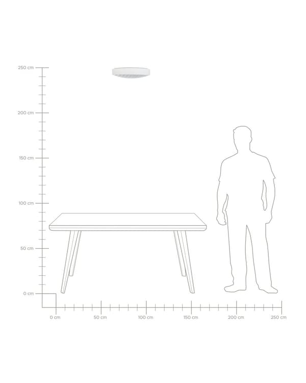 Kattovalaisin metallinen valkoinen 48 cm pyöreä LED-valo moderni tyyli