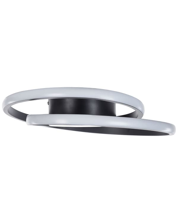 Kattovalaisin metallinen musta 38 cm pyöreä spiraali LED-valo moderni tyyli