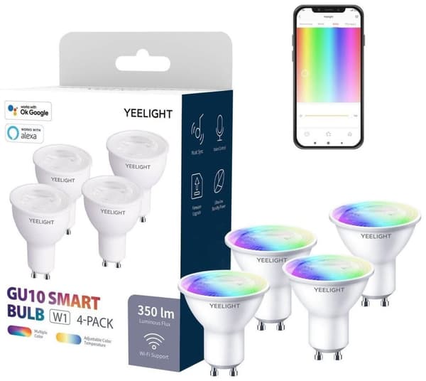 LED Smart Bulb GU10 White color 4pcs /pack