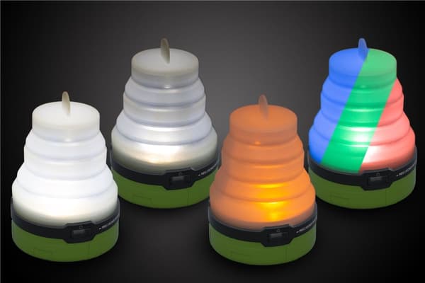 LED retkeilyvalaisin, 3-in-1 taitettava