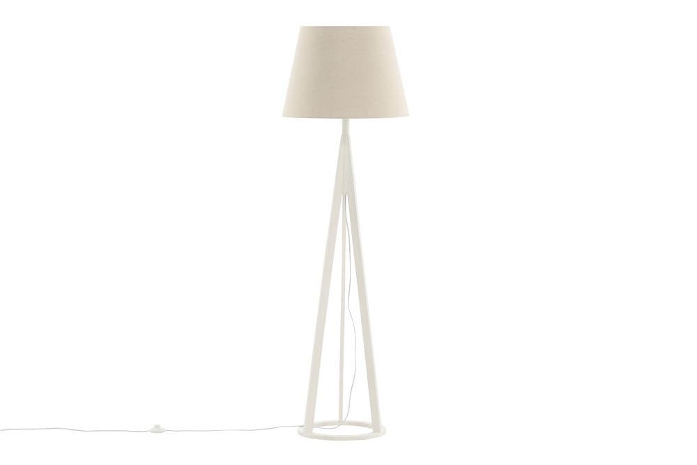 KONAIA Golvlampa Linne/Beige/Vit
