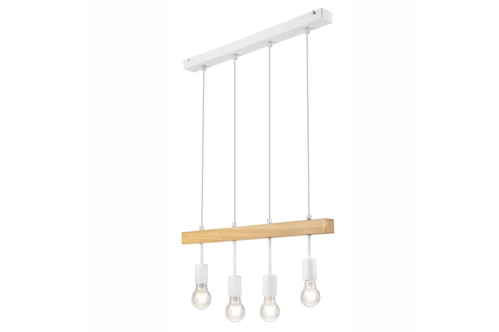 ORLIN Taklampa 4L Vit/Natur