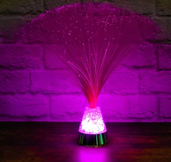Fiberoptisk Lampe / Fiberlampe - Velg farge