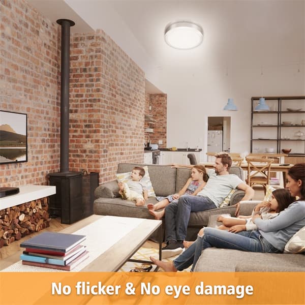 LED taklampa 18W, varm vit taklampa 3000K 1700lm badrumslampa Taklampa för badrum IP54 vattentät badrumslampa idealisk för badrum vardagsrum S
