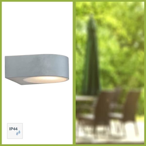 BRILLIANT - TYLER Vägglampa utomhus - titanfärg - metall/glas E27 1x60W