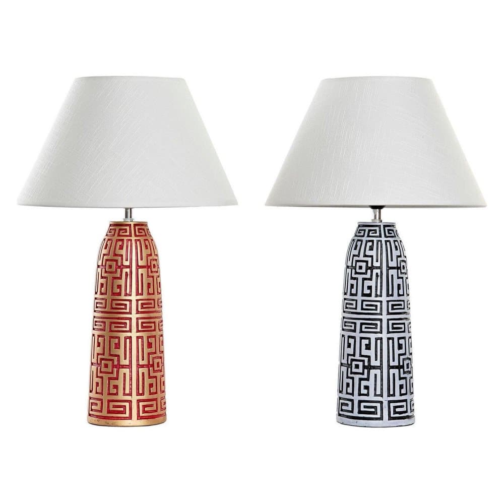 Desk lamp DKD Home Decor Blue Red Polyester Resin 220 V 50 W (2 pcs) (40 x 40 x 63 cm)