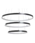 Miniatyrbillede 9 af 11: Pendel Mat Sort Aluminium LED Lys 3 Ringe Glamour