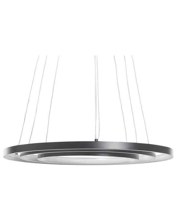 Pendel Mat Sort Aluminium LED Lys 3 Ringe Glamour