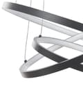 Miniatyrbillede 11 af 11: Pendel Mat Sort Aluminium LED Lys 3 Ringe Glamour