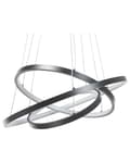 Miniatyrbillede 1 af 11: Pendel Mat Sort Aluminium LED Lys 3 Ringe Glamour