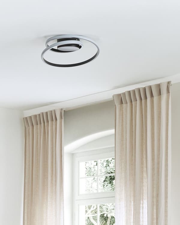 Loftslampe Sort Aluminium Integreret LED Nyhed Dekorativ Moderne Belysning