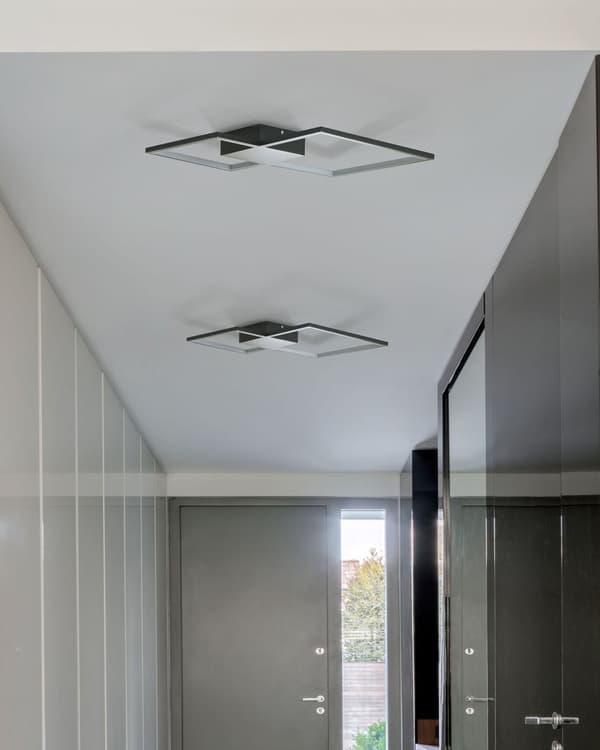 Loftslampe Sort Aluminium Jern Integreret LED Nyhed Spiralform Dekorativ Moderne Glamourøs Stil