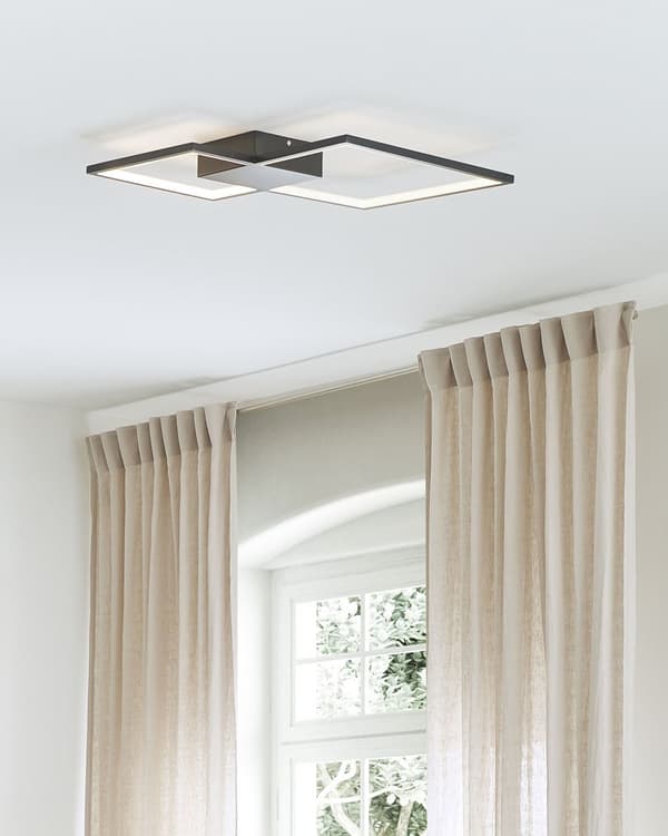 Loftslampe Sort Aluminium Jern Integreret LED Nyhed Spiralform Dekorativ Moderne Glamourøs Stil