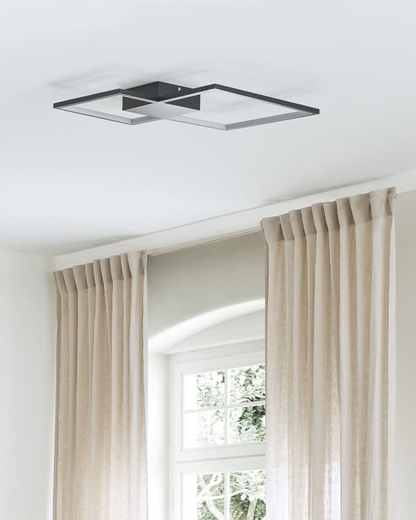 Loftslampe Sort Aluminium Jern Integreret LED Nyhed Spiralform Dekorativ Moderne Glamourøs Stil