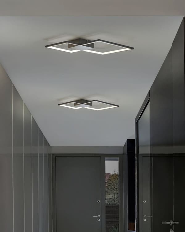 Loftslampe Sort Aluminium Jern Integreret LED Nyhed Spiralform Dekorativ Moderne Glamourøs Stil