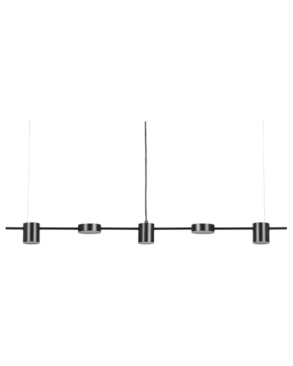 Pendel Sort LED lys 5 lyskilder Pendellampe i Metal