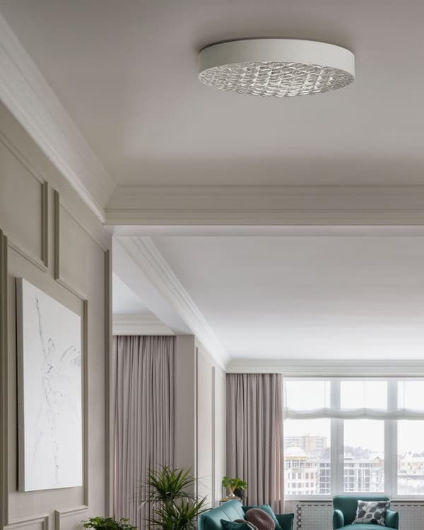 Loftlampe Hvidt Metal Integreret LED-lys rund form Dekorativ Moderne Stil