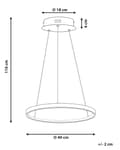 Miniatyrbillede 3 af 9: Pendel Rosa Guld Aluminium ø 50 cm LED Lys Rund Moderne Glamourøs Design