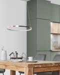 Miniatyrbillede 4 af 9: Pendel Rosa Guld Aluminium ø 50 cm LED Lys Rund Moderne Glamourøs Design