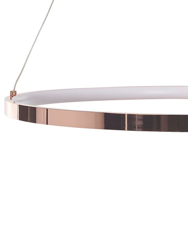 Pendel Rosa Guld Aluminium ø 50 cm LED Lys Rund Moderne Glamourøs Design