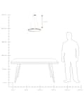 Miniatyrbillede 8 af 9: Pendel Rosa Guld Aluminium ø 50 cm LED Lys Rund Moderne Glamourøs Design