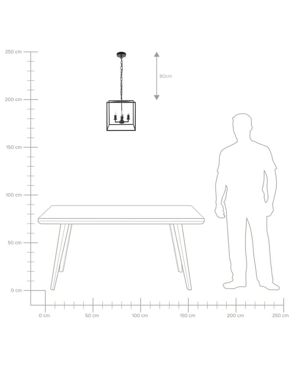 Kattovalaisin musta metallia 115 cm 4 polttimoa moderni industriaalinen retro tyyli